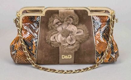 Dolce Gabbana, pochette in pelle goffrata effetto 
