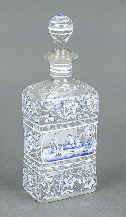 Carafe, probablement Pays-Bas, 19e s., pied rectan