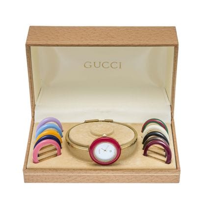 Gucci, orologio da donna al quarzo, rif. 1100L, 19