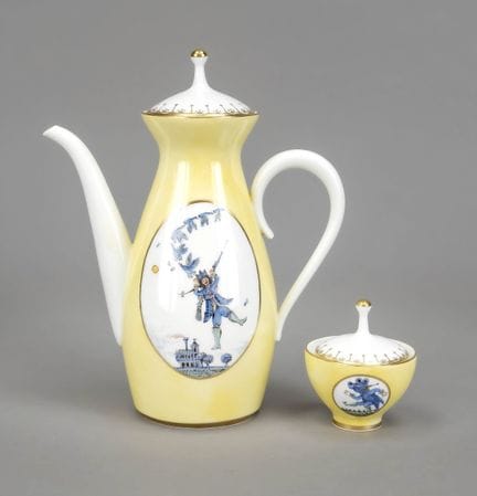 Caffettiera e zuccheriera, Meissen, seconda metà d