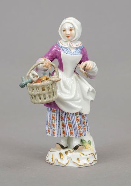 “巴黎之声”（Cris de Paris）系列糕点女售货员，迈森（Meissen），1973年后出品