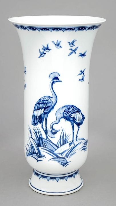 Jarrón grande de estilo Art Déco, Meissen, marca p