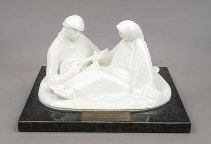 《俄罗斯情侣》，施瓦茨堡瓷器艺术工坊，乌特韦斯巴赫，20世纪，恩斯特·巴拉赫1908年设计，瓷质，白