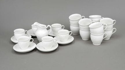 Set composto da tazze e versatore, KPM Berlino, XX