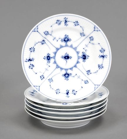 6 piatti da antipasto, Royal Copenhagen, XX secolo