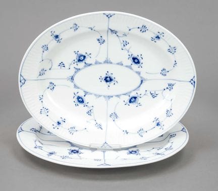 Due piatti da portata ovali, Royal Copenhagen, Dan