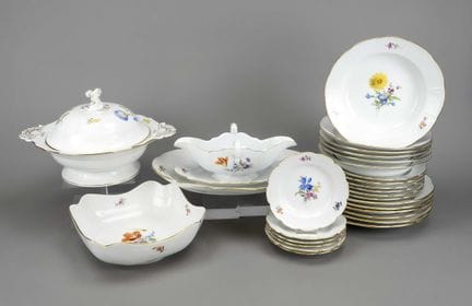 Servizio da tavola completo, 28 pezzi, Meissen, se