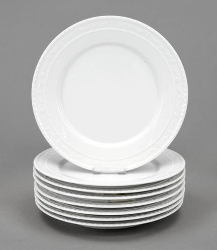 Otto piatti da portata, KPM Berlino, fine del XX s