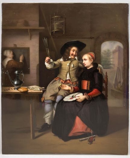 Piastra decorativa, KPM Berlino, inizio XX secolo,