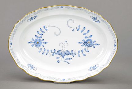 Assiette ovale, Meissen, marque postérieure à 1934