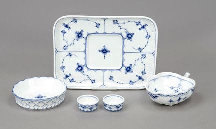 Set di 5 pezzi “Musselmalet”, Royal Copenhagen, Da