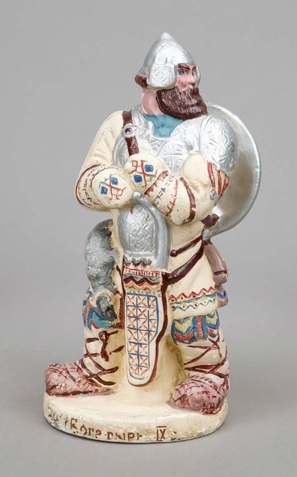 Bogatir, Bozetto, Russia, XX secolo, statuetta in 