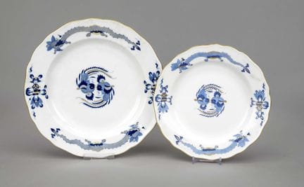 2 piatti, Meissen, fine del XX secolo, prima serie