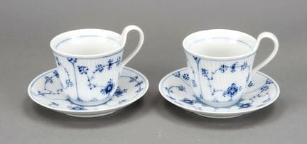 Coppia di tazze da colazione, Royal Copenhagen, XX