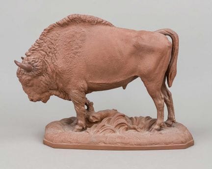 Grande bufalo, Meissen, gres di Böttger, dopo il 1