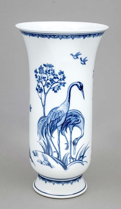 Jarrón grande de estilo Art Déco, Meissen, marca p