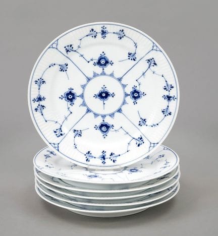 Sei piatti piani, Royal Copenhagen, Danimarca, mar
