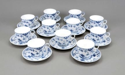 Undici tazze da caffè con decorazione UT, Royal Co