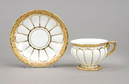 Tazza da caffè con coperchio, Meissen, periodo Pfe