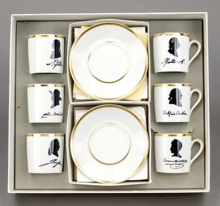Sei tazzine da caffè con Ut, Fürstenberg, XX secol
