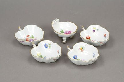 5 coupes, Meissen, fin du XXe siècle, 1re série, d