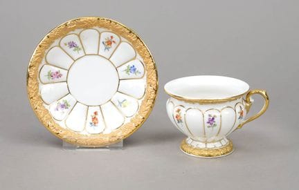 Tazza da caffè Mokka decorata con UT, Meissen, sec