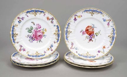 Sei piatti da gourmet, KPM Berlino, marchi 1945-92