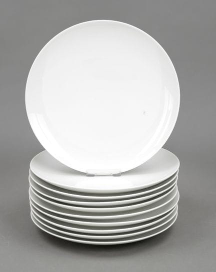 8 piatti piani, KPM Berlino, marchi 1870-1945, 2ª 