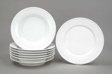 8 piatti, KPM Berlino, marchi 1962-2000, 2ª serie,