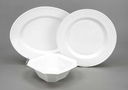 Due piatti e una ciotola, KPM Berlino, XX secolo, 