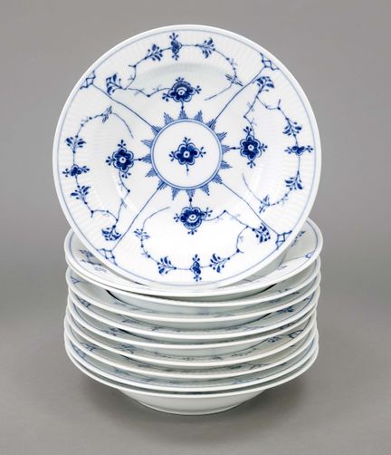 Dieci piatti da minestra, Royal Copenhagen, Danima