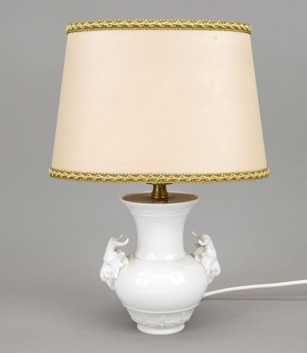 Lampe en forme de vase, KPM Berlin, vase « Bocksko