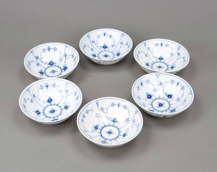 Sei coppette da dessert, Royal Copenhagen, Danimar