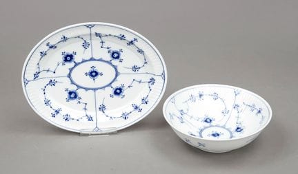 Ciotola rotonda e piatto, Royal Copenhagen, marchi