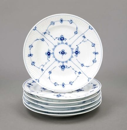 Sei piatti piani, Royal Copenhagen, Danimarca, var