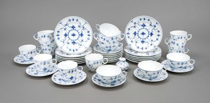 Servizio composto da 42 pezzi, Royal Copenhagen, D