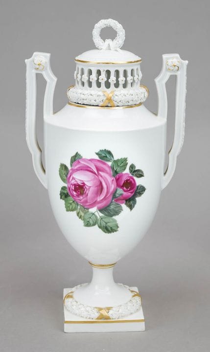 Jarrón con asas «Potpourri», Meissen, marca «Knauf