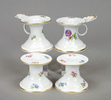 4 bougeoirs, Meissen, après 1973, 1er service, 2 b