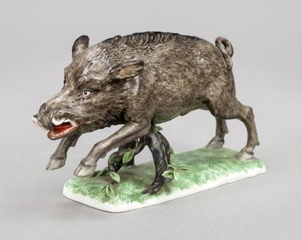 Cinghiale che salta, Nymphenburg, inizio XX secolo