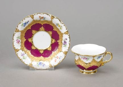 Tazza da caffè Mokka decorata con UT, Meissen, sec