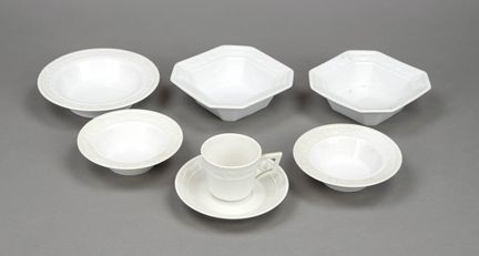 Insieme di 7 pezzi, KPM Berlino, marchi 1962-2000 