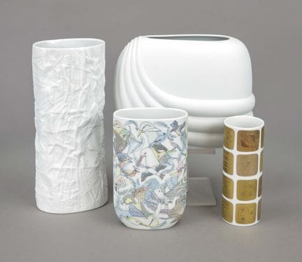 Cuatro jarrones, Rosenthal studio-linie, siglo XX,