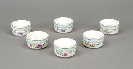 Sei piattini da crema, KPM Berlino, XX secolo, 1ª 
