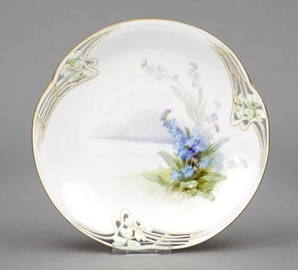 Piatto in stile Art Nouveau, KPM Berlino, 1900 cir