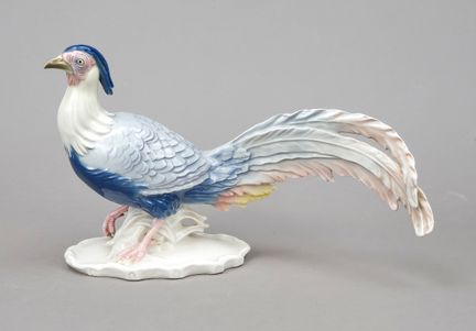 银色野鸡，Ens，Volkstedt，Mühlenmarke 1919-1972，采用釉下彩多色装饰
