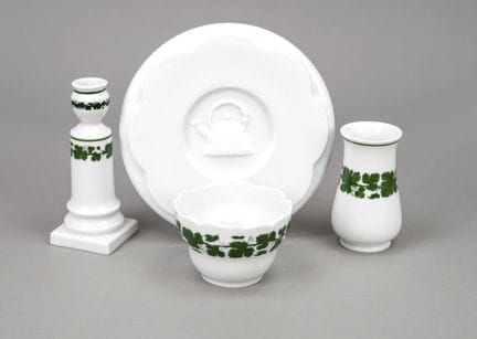 Conjunto de 4 piezas, 3 de Meissen, siglo XX, prim