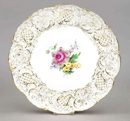 Assiette de parade, Meissen, marque postérieure à 