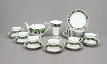6人份餐具套装，25件， 迈森，其中1件为克瑙夫时期（1850-1924）作品，15件为普费弗时期（
