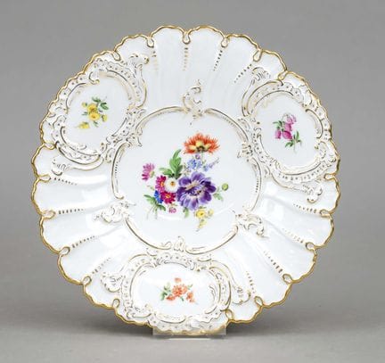 Assiette de cérémonie, Meissen, marque postérieure