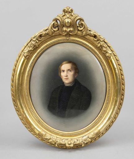 Plaque ovale, KPM Berlin, XXe siècle, portrait d'u
